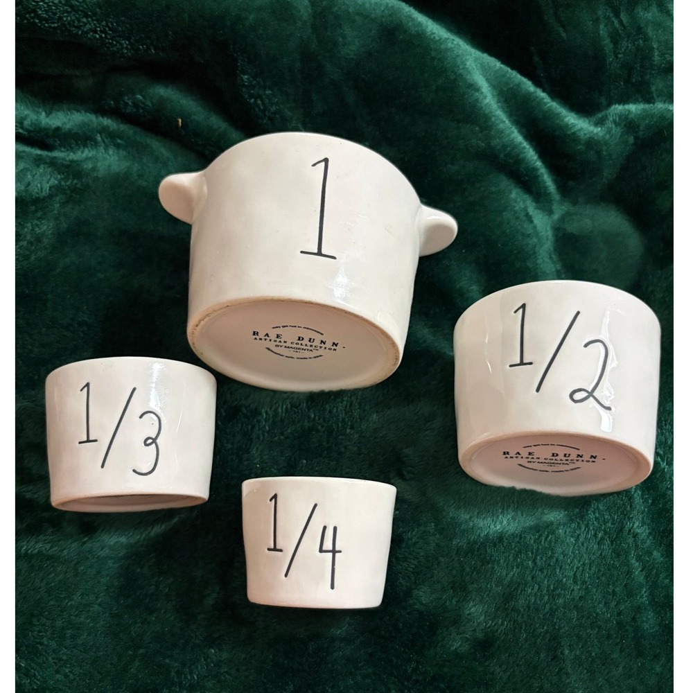 Rae Dunn Artisan Collection by Magenta Ceramic Nesting Measuring Cups Set of 4